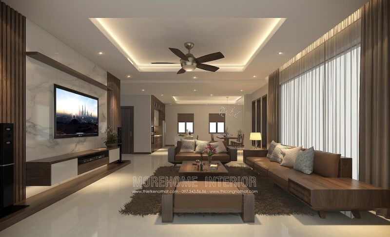 Sofa gỗ óc chó chữ L đã được nhiều khách hàng ưu tiên lựa chọn để trang trí phòng sinh hoạt chung của gia đình.